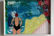 Original Art Swim Art Sea Swim Art Deco Style
