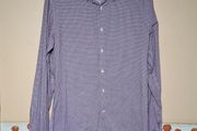 mens REISS shirt slim fit Size Small long sleeve 100% cotton white burgundy