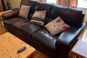 FREE Leather 3 seat sofa