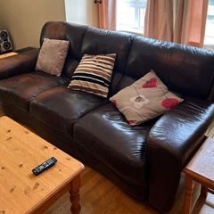 FREE Leather 3 seat sofa