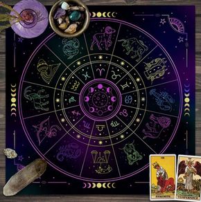 Witchy Calendar with Zodiac Signs & Moon Phases - unique House Decoration
