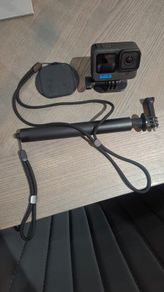 go pro hero 12, selfie stick and magnetic chest mount for go pro