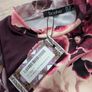 NWT Boohoo Floral Split Midi Dress Plum & Pink Size 10 Image 2