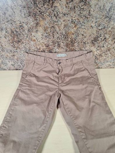 Mens Calvin Klein brown chinos Size W 32 L 32 zip fly A