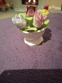 Small Coalport Bouquet China Basket