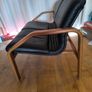 Black vintage 2-seater lounge seat Image 3