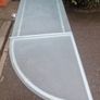glass top steel frame desk or bench Image 4