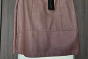 BNWT Pink faux leather mini skirt