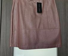 BNWT Pink faux leather mini skirt