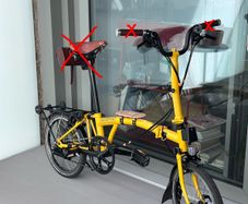 Brompton C Line 6-speed Bumblebee Yellow with accessories