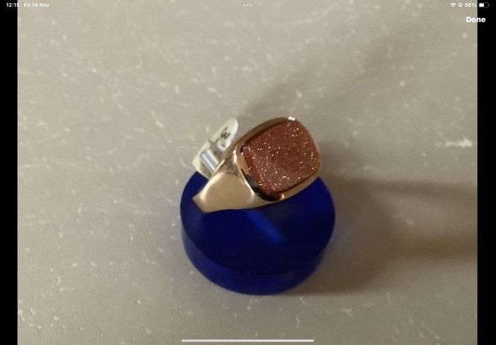 New 9ct Gold Ring. Having A Very Unusual Gold Stone. (GREAT PRICE)
