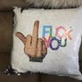 Sequin Mermaid Magic Pillow Rude Cushion Cover Fuck You Great Gift Present Image 3