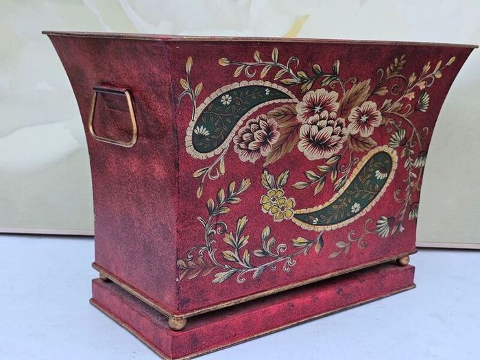 Toleware  Footed Metal Planter