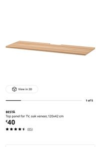 Besta oak top panels 120cm discontinued by ikea