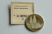 Switzerland Zurich Grossmunster Proof with cert 1998