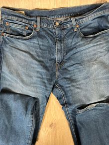 Levis 502 Jeans Mens Blue W38 L34 Premium Big E