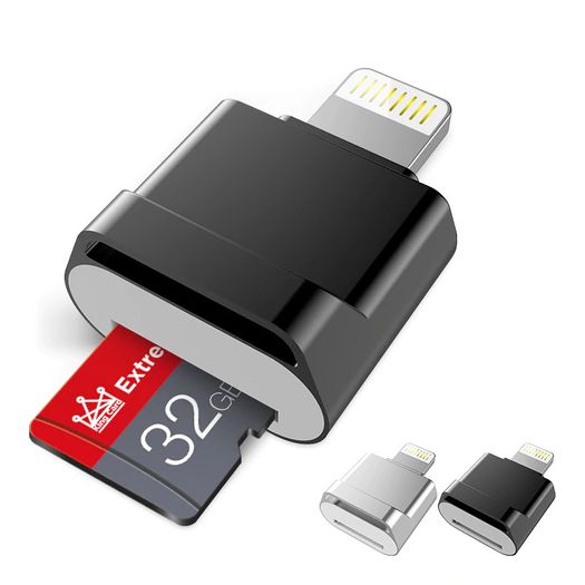 Aluminium Alloy Apple Lightning (8 Pin) OTG TF (Micro SD/SDSC/SDHC/SDXC) Mini Card Reader Adapter (Brand New/Warranty)