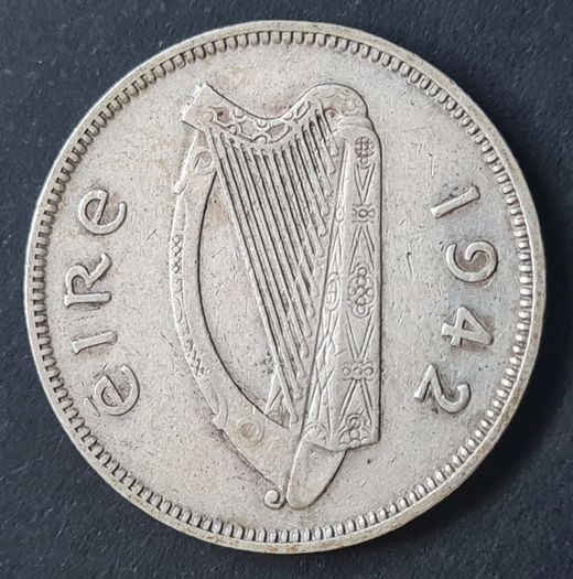 Ireland 1942 Silver Shilling Coin