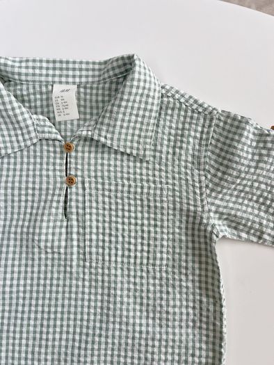 H&M 2 Piece Cotton Seersucker Set 6-9 Months, 74cm