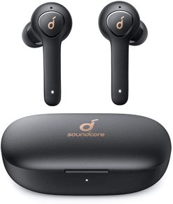 Anker Soundcore Life P2 True Wireless Earbuds with 4 Microphones, cVc 8.0 Noise Reduction, Graphene Drivers for Clear Sound, USB C, 40H Playtime, IPX7 Waterproof, Wireless Earphones for Work, Travel