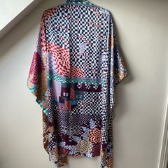 Luxury 100% Silk 130x130 Oversized Maxi Square Scarf Patchwork Checkerboard Shawl