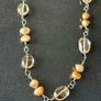 silver necklace with natural stones Image 2