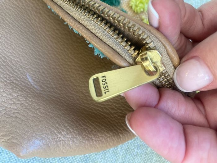 Fossil leather clutch bag. Unique sample bag