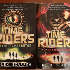 2 Time Riders books by Alex Scarrow Day of The Predator & The Doomsday Code.