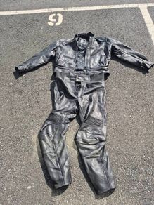 Furygan Kevlar-Lined Leather Motorcycle Suit. Size 52 Jacket.. 46 Trousers
