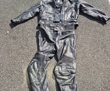 Furygan Kevlar-Lined Leather Motorcycle Suit. Size 52 Jacket.. 46 Trousers