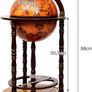 Wooden Globe Bar on Wheels, Bar Trolley, Home Bar, Wine Rack 45 x 45 x 88 cm, Brown Image 6