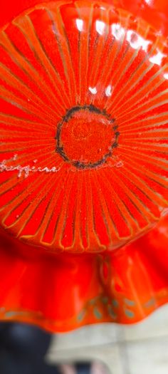 Handmade Poppy-Shaped Plate - Floral Design Glass Dish as Trinklet dish signed