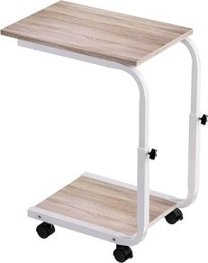 NEW SALE | Side Table Height Adjustable End Table Side Table 4 Wheels Sofa Bedroom Living Room Office, Small Coffee Table, Side Tables Small Spaces