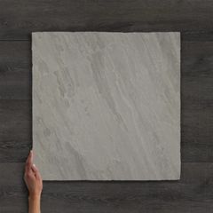 Kandla Grey Sandstone Hand-Cut Calibrated Paving Slab 60x60x2.2cm