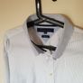 Tommy hilfiger 2007 long sleeve shirt size xxl white blue/pin pit to pit 25" like new Image 3