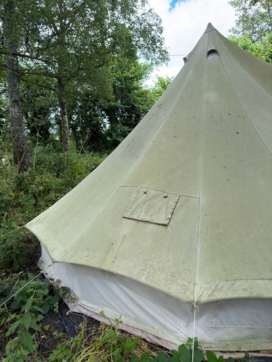 5m bell tent with stove hole