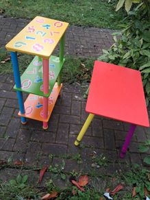 Table and toy storage shelf