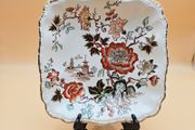 Vintage Mason's Ironstone Golden Azalea square serving dish
