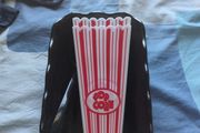 plastic tray and popcorn buckets