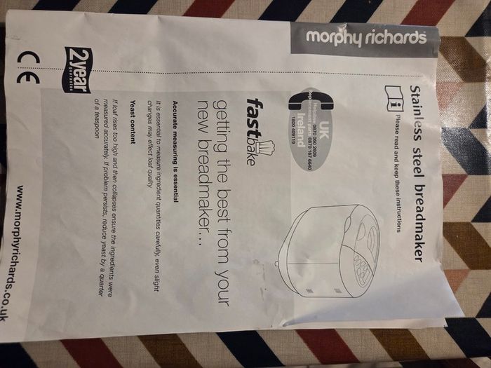 Morphy Richards Stainless Steel Breadmaker [unused]