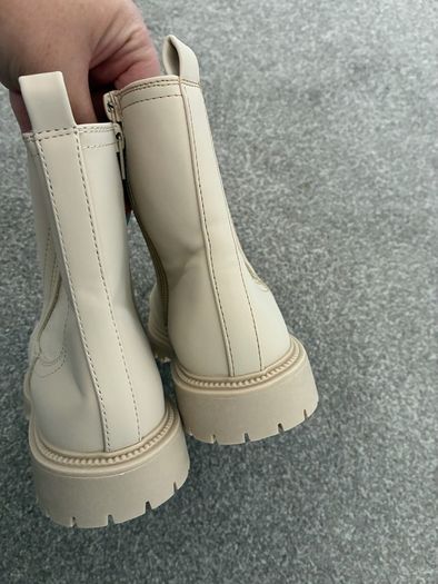 UK 13 cream boots