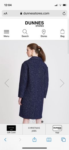 Savida speckled navy coat with white fleck size 12