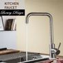 Modern Kitchen Tap Sink Taps Mono Basin Mixer Single Faucet Chrome Tap Image 4