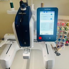 Brother VR embroidery machine with cap frame etc