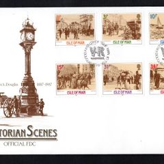 1987 Isle of Man Victorian Scenes Douglas Commemorative Stamps First Day Cover (FDC)