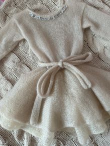 Amazing hand knitted dress for girl