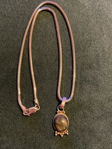 Sterling silver chain necklace and pendant
