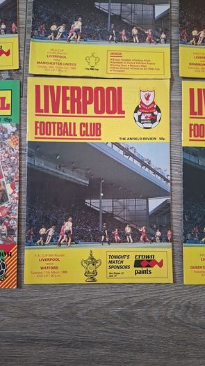 Liverpool Football Match Programmes x8 1985