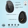 Lift Vertical Ergonomic Mouse, Wireless, Bluetooth or Logi Bolt USB receiver, Quiet clicks, 4 buttons, compatible with Windows/macOS/iPadOS, Laptop, PC - Graphite Image 6