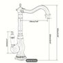Black Brass Kitchen Bathroom  Mixer Tap Vintage-Style Tall Basin Faucet with Ceramic Handle Hot & Cold, Single Hole Mount Image 3